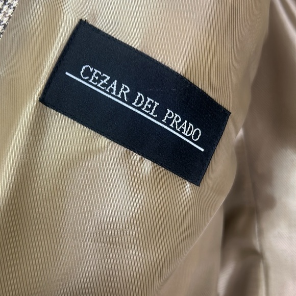 Cezar Del Prado Silk Wool Blend Houndstooth Two Button Blazer Sport Coat… - Picture 6 of 15